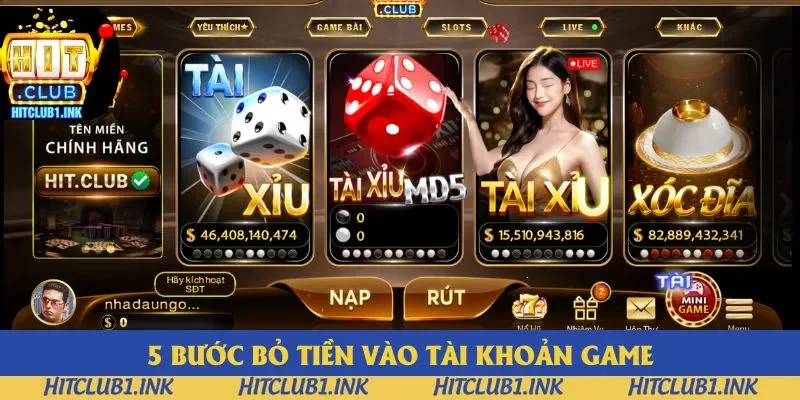 5 bước bỏ tiền vào tài khoản game 5 bước bỏ tiền vào tài khoản game